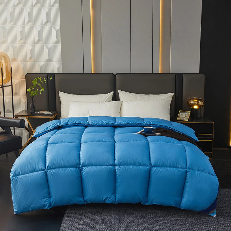 Winter Warm Thicken Duvet 100% Cotton Face Filling Fiber Down Quilts 150x200cm Home Sleeping White Duvet 1pc.