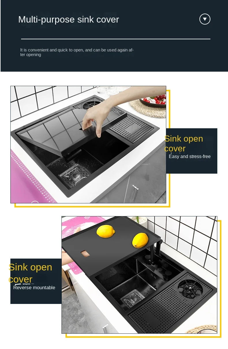 55 cm x 45 cm Küchenspüle Nano 304 Edelstahl Gemüsewaschbecken Einzelwaschbecken Waschbecken Waschbecken Verstellbarer Klapphahn