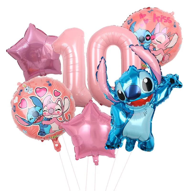 Disney Stitch Geburtstagsparty-Luftballons, Lilo & Stitch-Ballon-Sets, Babyparty für Kinder, Geburtstagsparty-Dekorationen, Zubehör, Geschenke