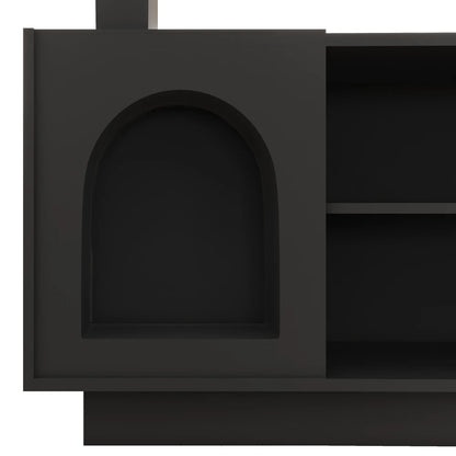 Eckschreibtisch mit integriertem Tierhaus – 120 x 50 cm, L-förmig oder einteilig, Eckschreibtisch für das Heimbüro mit XL-Tierhöhle