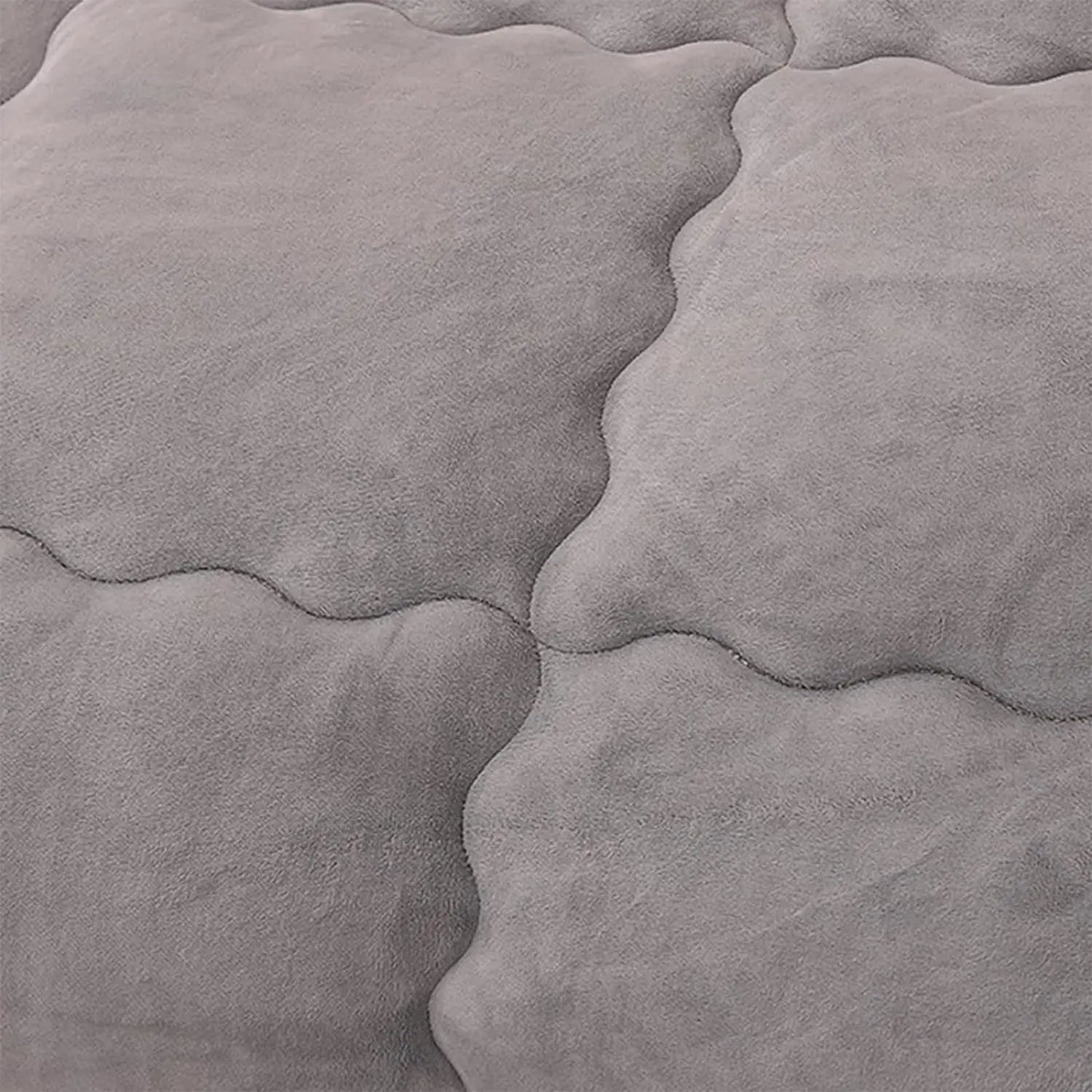 Contemporary Style Reversible Sherpa Fleece Winter Comforter, Soft Breathable Plush Warm Bedding, 100% Polyester Fill & Cover.