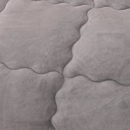 Contemporary Style Reversible Sherpa Fleece Winter Comforter, Soft Breathable Plush Warm Bedding, 100% Polyester Fill & Cover.