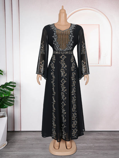 Abayas For Women Dubai Luxury 2025 African Muslim Fashion Dress Caftan Marocain Evening Party Dresses Kimono Robe Djellaba Femme.