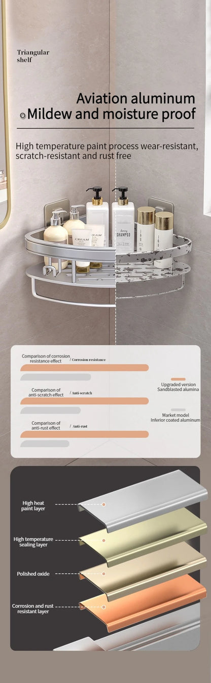 Yun jie ya Free Punch Bad Lager regal Kleiderbügel WC Eck regal Veranstalter Wand Dusch regal Wohn accessoires