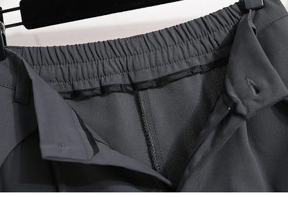 Women's A-Line High Waisted Wide Leg Short Pants Plus Size Casual Suit Shorts Summer 2025 Oversized Loose Five Quarter Pants