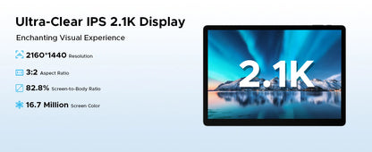 DOOGEE Tab E3 Max Tablet PC Android 15 Gemini AI Quad Speakers 14'' 2.1K Display 32GB(8+24) RAM 256GB ROM 13500mAh Battery Pad.