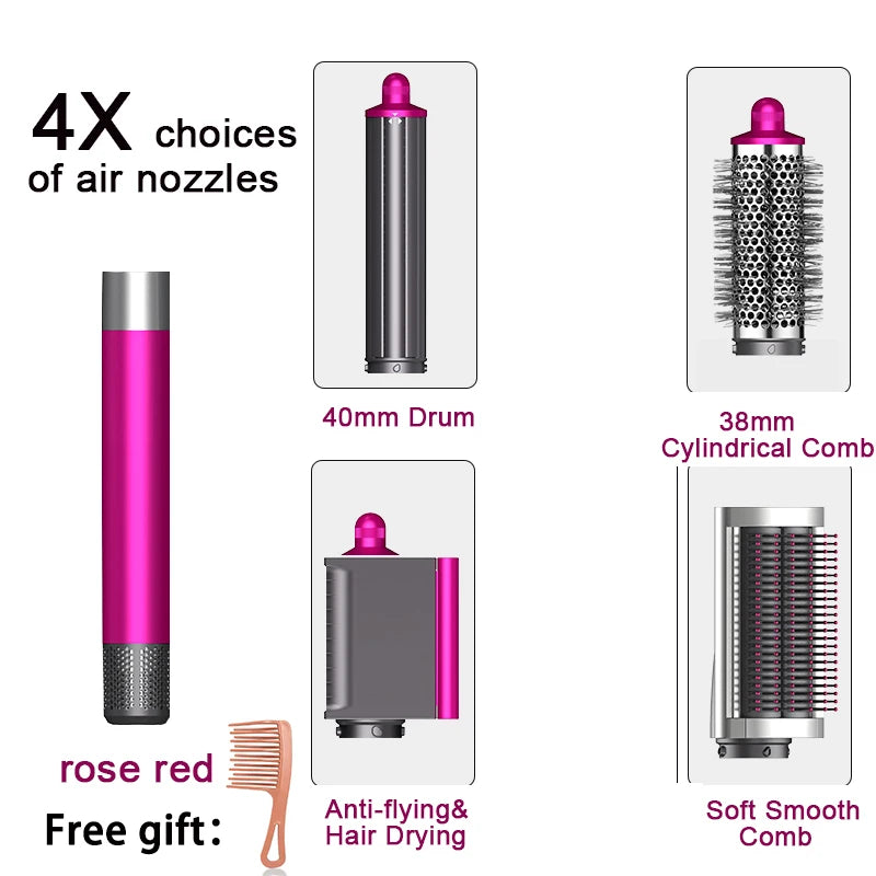 6IN1 Multi Hair Styler, 1300W High Power, Combines Drying, Straightening and Curling Functions, Suitable for Home and Salon Use