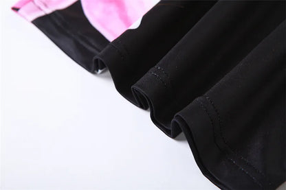 Gedruckt Spaghetti Hot Backless Maxi Kleid Frauen Mode Schlank Elegante Kontrast Patchwork Halter Kleider Herbst Lange DressZ