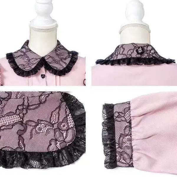Japanese Gothic Lolita Ribbon Short Suspender plaid Skirt Girls Sweet Cute Lace A-Line Mini Skirts summer2025 black solid kawaii.