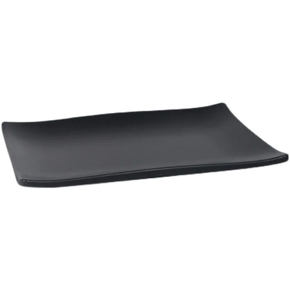 Black Melamine Plate Plastic Barbecue Dish Commercial Cutlery Kitchen Dinner Plates Not Easily Broken Tableware Accessories.