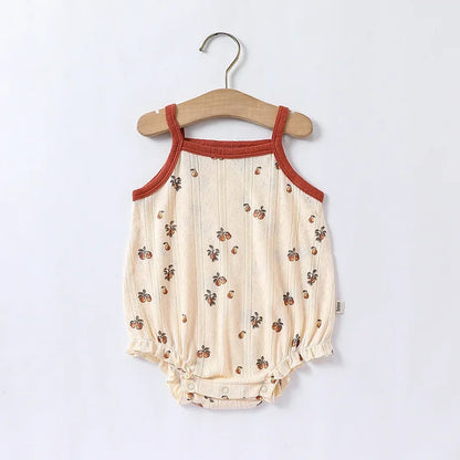 0-24m Neugeborenes Kind Baby Stram pler Mädchen Jungen Sommerkleid ung ärmel los schulter frei Overall niedlichen süßen Bodysuit Outfit
