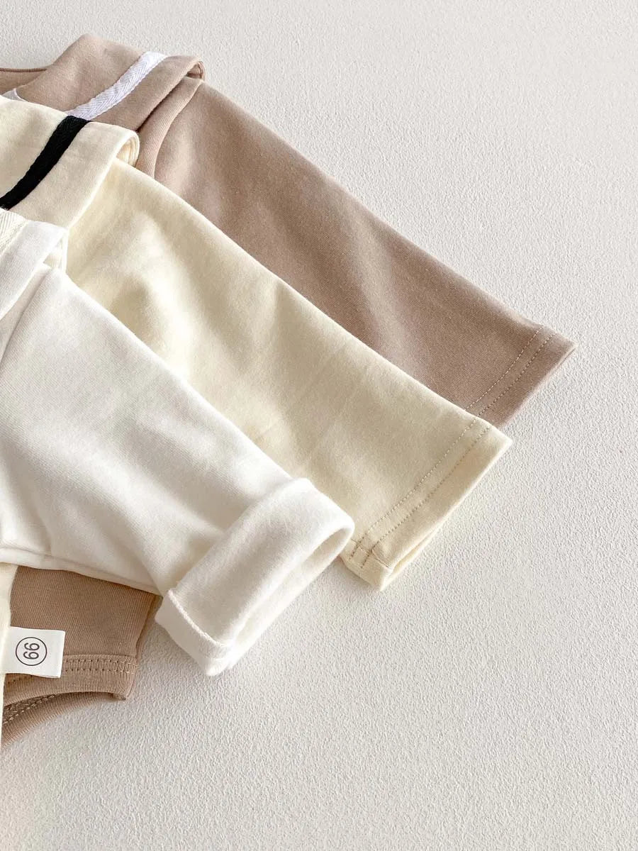 2025, Herbst und Winter, neu für Kinder, Babys, Jungen und Mädchen, Peter-Pan-Kragen-Outfits, Kleinkinder-Overalls, Samt-Bodys, warm halten.