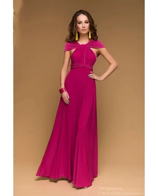 Sexy Frauen Multi way Wrap Cabrio Boho Maxi Club rotes Kleid Verband langes Kleid Party Brautjungfern Unendlichkeit Robe Longue Femme