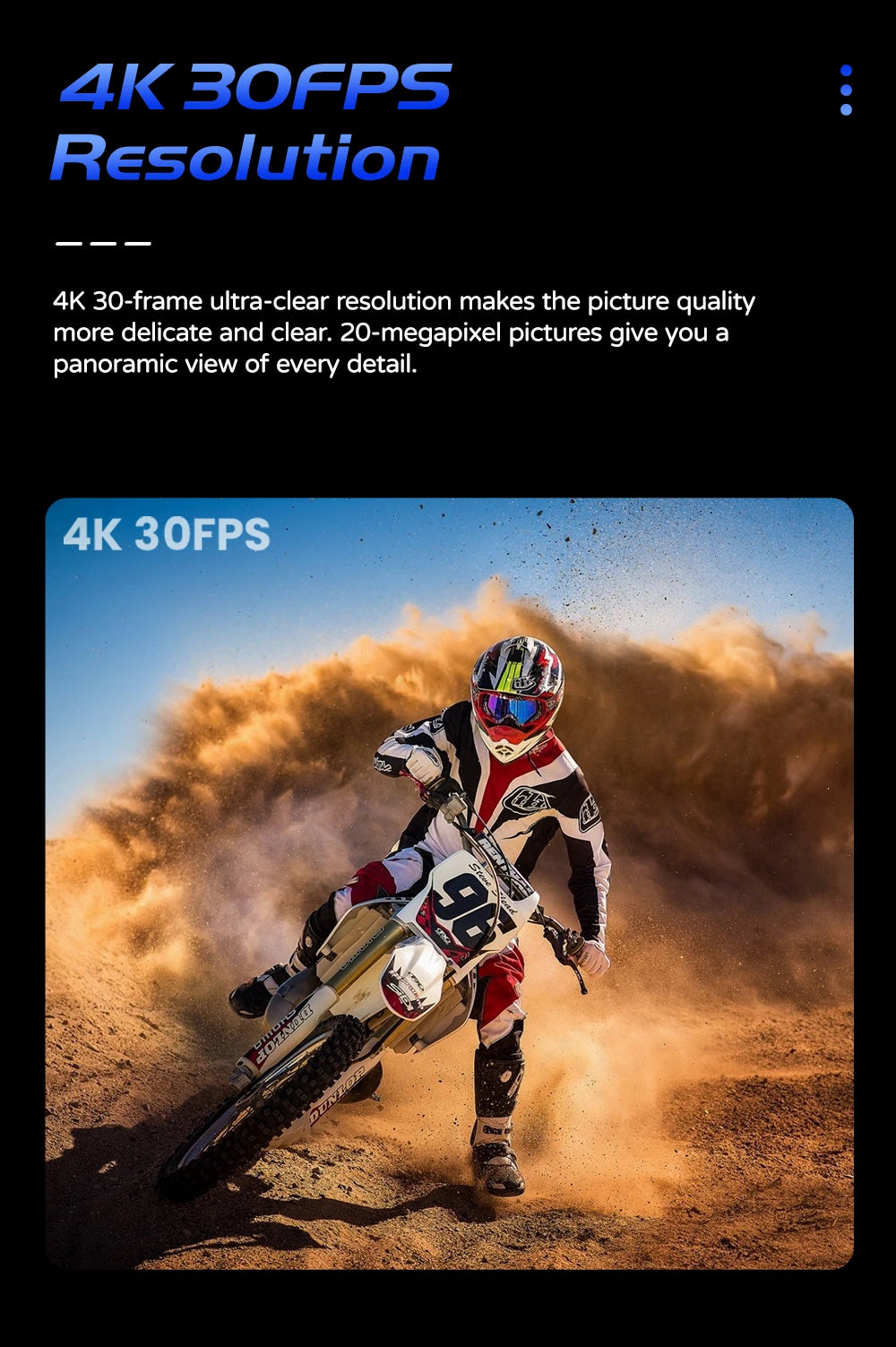 SJCAM SJ20 4K Anti-Shake Action Camera Dual Lens Waterproof 5G WiFi Touch Screen Motion Detection Multifunctional Sports Cam.