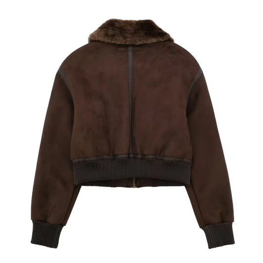 UNIZERA2023 Herbst und Winter Neue frauen Casual Stehkragen Kontrast Strap Dekoration Lose doppelseitige Jacke Mantel