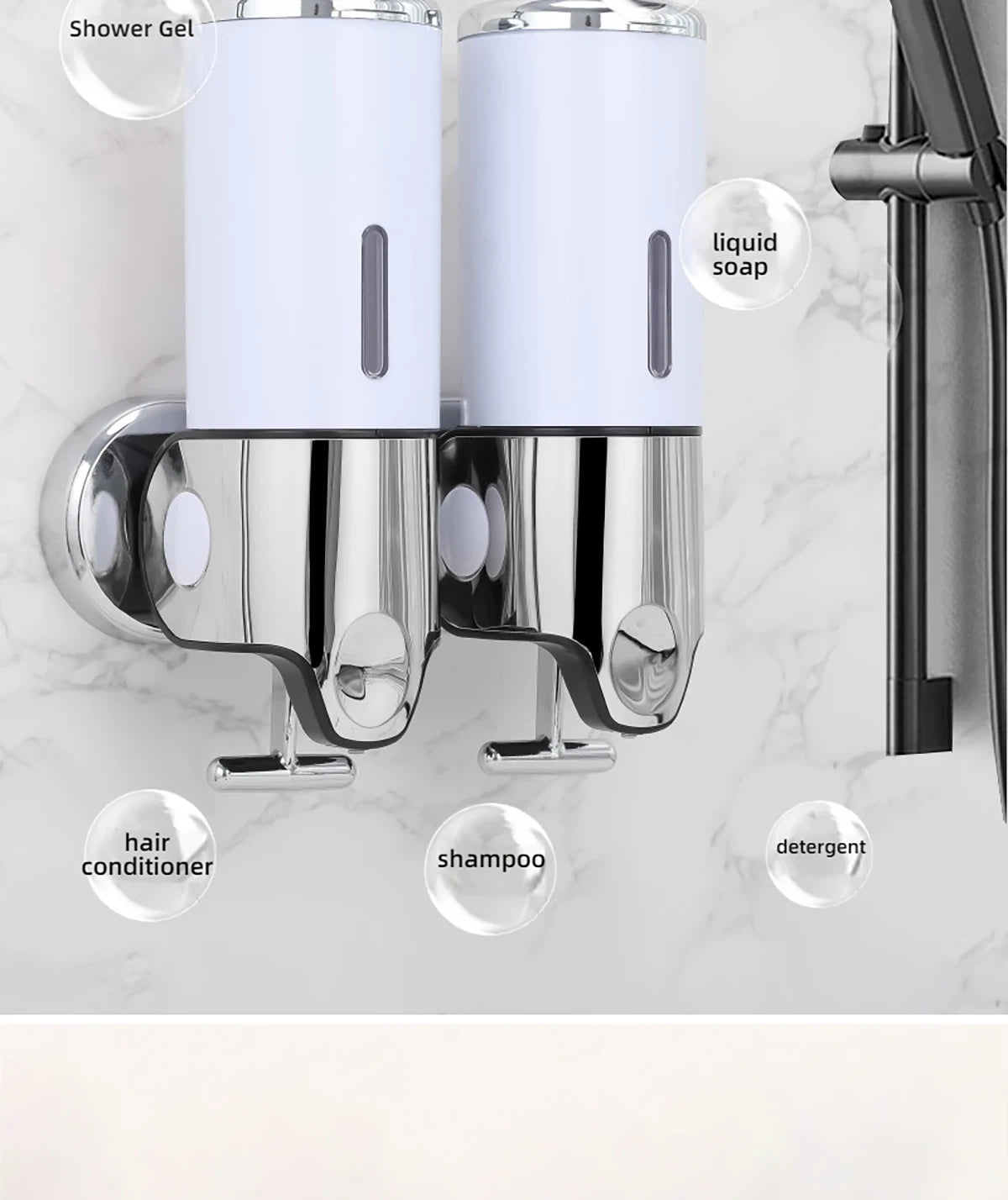 Badezimmer wandmontierter manueller Flüssigseifenspender Seifenspender Shampoo-Spender Hotelbad/WC-Zubehör