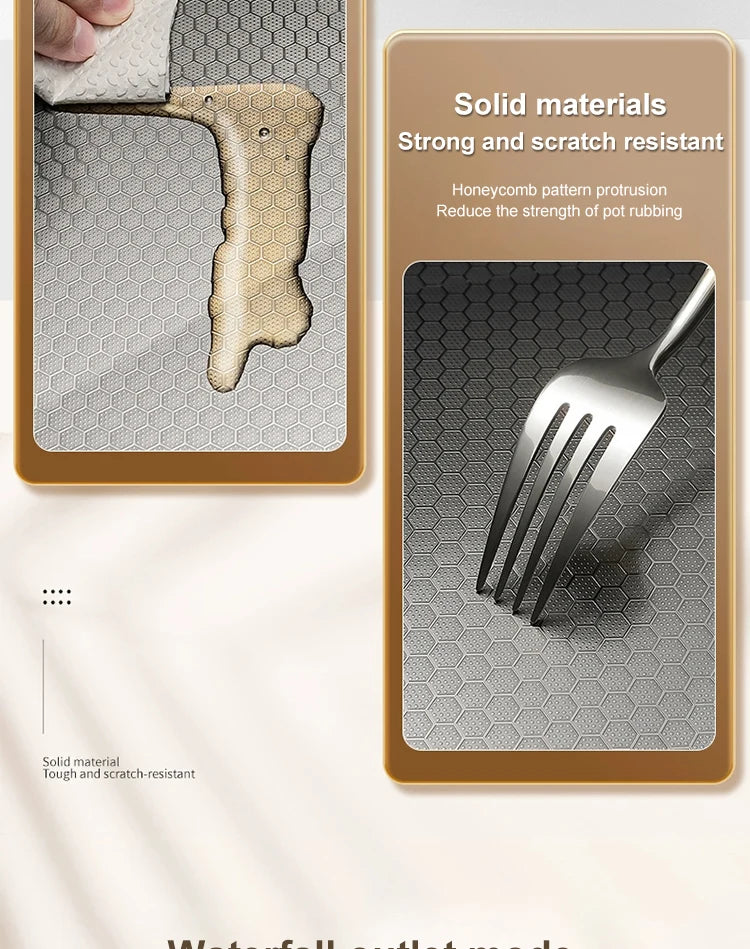 Large Single Slot Embossed Stainless Steel Waterfall Kitchen Sink  Household Wash basin Dishwashing  Sink For Kitchen