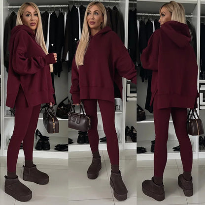 Women 2 Piece Set Hoddies Tracksuit Hooded Top & Pants Set Sweatshirts Suit Trouser Outfits Spring Jogging Sport Y2k Streetwear.