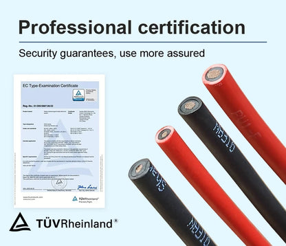 Solar Panel Cable Extension Copper Wire 4mm² 6mm² 2.5mm² 1.5mm² 12 10 14 16AWG 1 Pair PV Solar Cable Connectors Set Solar Wire.