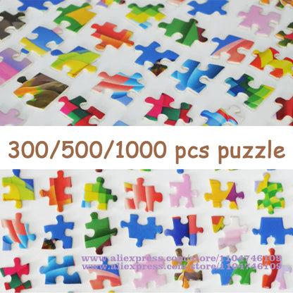 Cartoon Pokemon Pikachu Puzzle Jigsaw Diy Toys 108/200/300/500/1000/1500Pcs Intelligence Educational Puzzles for Kids& Adults.