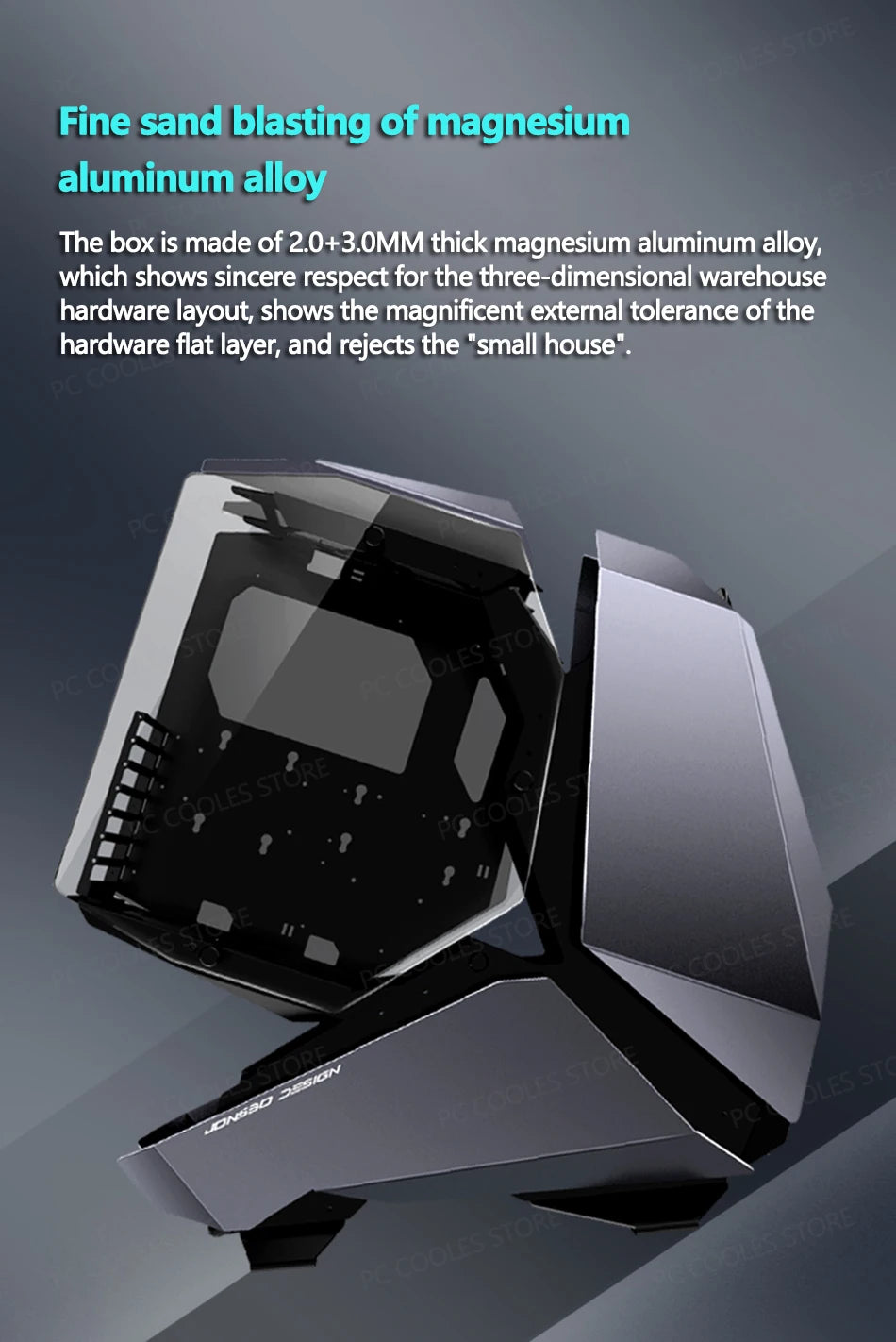 JONSBO MOD-5 Game E-sports Case All Aluminum Special-shaped Glass Chassis Support ATX Motherboard 360 Water-cooled 5V ARGB.