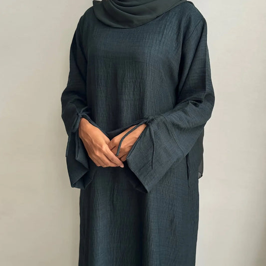 Dubai Turkey Solid Color Casual Muslim Long Loose Maxi Dress Robe Women Abaya Middle East Dubai Turkey.