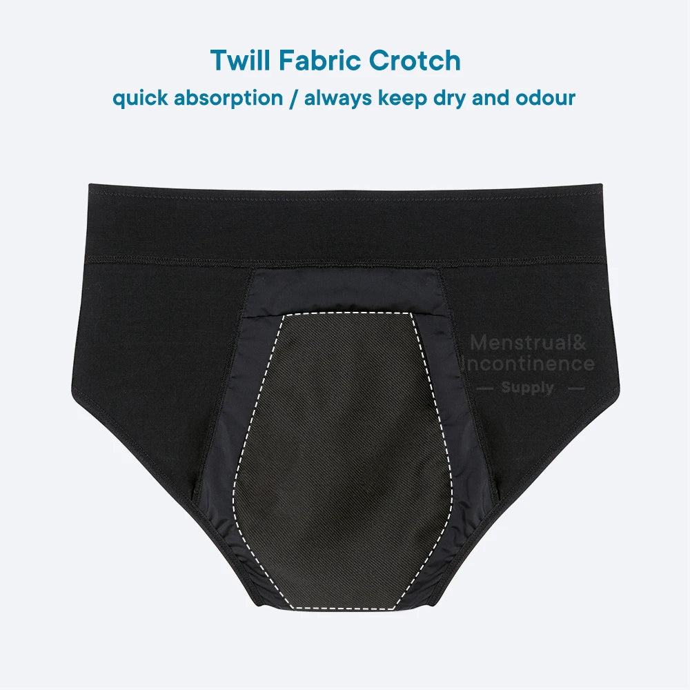 Women Incontinence Underwear Bamboo Fibre High Absorbency Reusable Washable Leakproof Panties for Bladder Leakage.