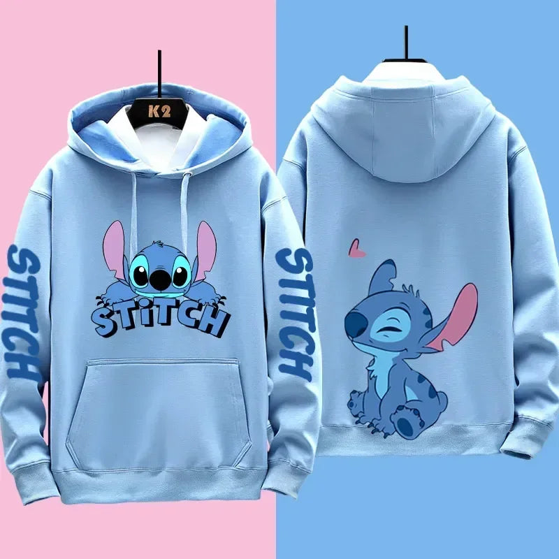 Disney Stitch Different Couple Outfits for Men and Women Casual Sweatshirts Hooded Jackets and Clothes.