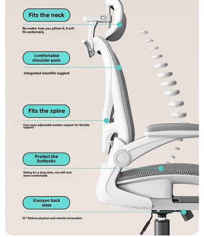 Bequemer Gaming-Stuhl mit weicher Polsterung, Nackenstütze und verstellbarem Lendenkissen für gesunde Sitzhaltung