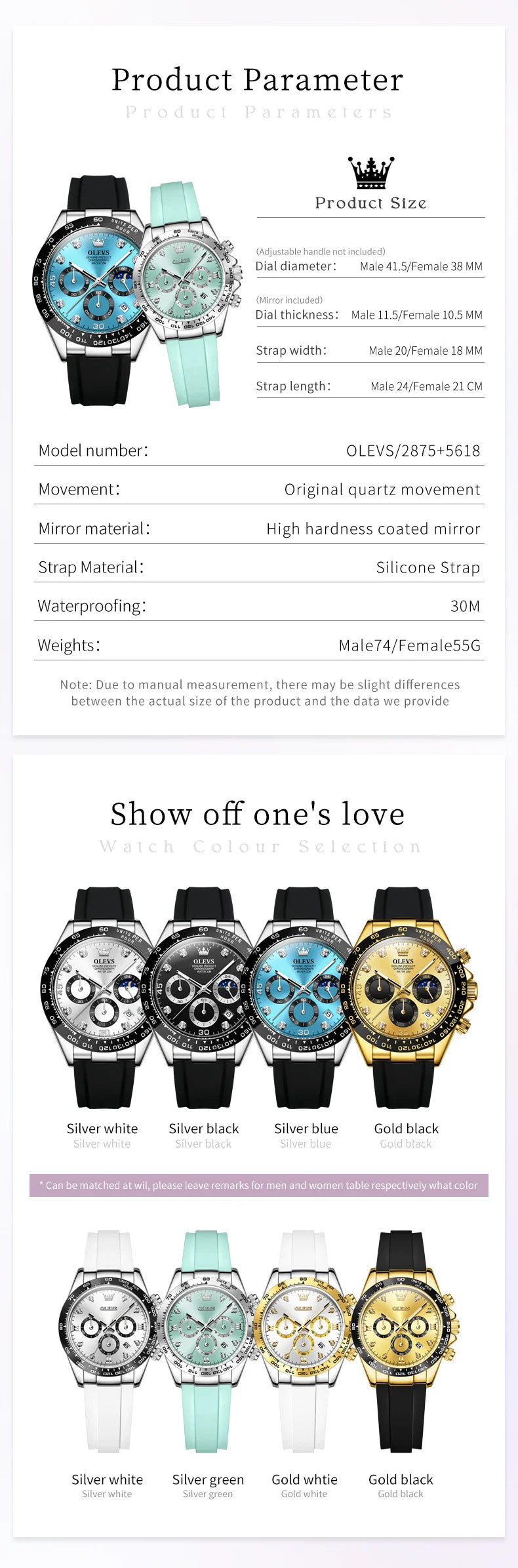 OLEVS Top Luxury Elegant Watch for Women Waterproof Luminous Ladies Watch Light Blue Silicone Strap Quartz Women's Watches Reloj.