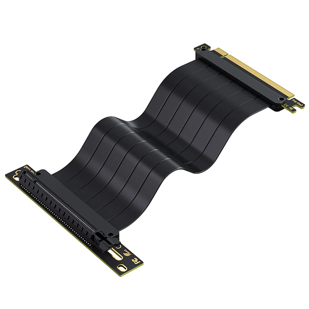 TEUCER L-Z3 GPU Vertical Mounting Bracket Kit, PCIe 4.0 X16 Riser Cable 200mm, Graphics Card Steering Mounting Bracket.