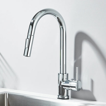 Black Pull Out Kitchen Faucet Deck Mounted Flexible Hot And Cold Water Kitchen Sink Mixer Tap With Stream Shower Modes Nozzle