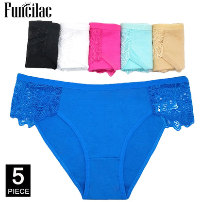 Women's cotton panties Girl Briefs Ms. cotton underwear bikini underwear sexy Ladies Briefs Free shipping 5 Pcs/set.