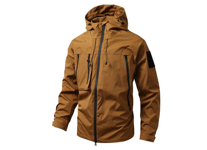 Autumn Men's Mountain Ski Jackets Outdoor Windbreaker Hiking Hooded Coats for Men Climbing Waterproof Jackets Raincoat Clothing.