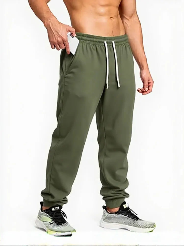 65% Cotton Twill Baggy Casual Jogger Pants Men 380g Anti-wrinkle Work Wear Trousers Outdoor Sport Sweatpants Breathable Knitted.