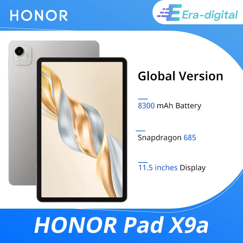 Global Version HONOR Pad Х9a Tablet android 11.5" 120Hz 2.5K HONOR Fullview Display 6GB+128GB Qualcomm 6nmSnapdragon 685.