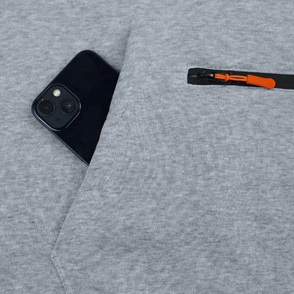 Pullover Hoodie Set Reißverschluss Multi-Pocket Pullover Herren Sport Casual Top Zweiteiliges Set