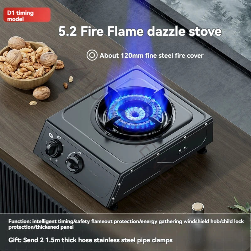 Liquefied Gas Stove Household Flameout Protection Gas Stove Natural Gas Energy-saving Fierce Fire.
