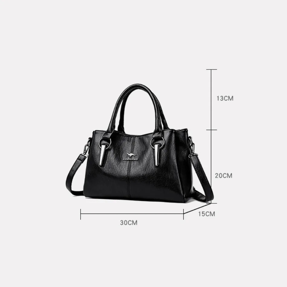 Genuine 3Layers High Quality Soft PU Leather Ladies Shoulder Crossbody Bags for Women  Luxury Handbags  Women  Designer A Main.
