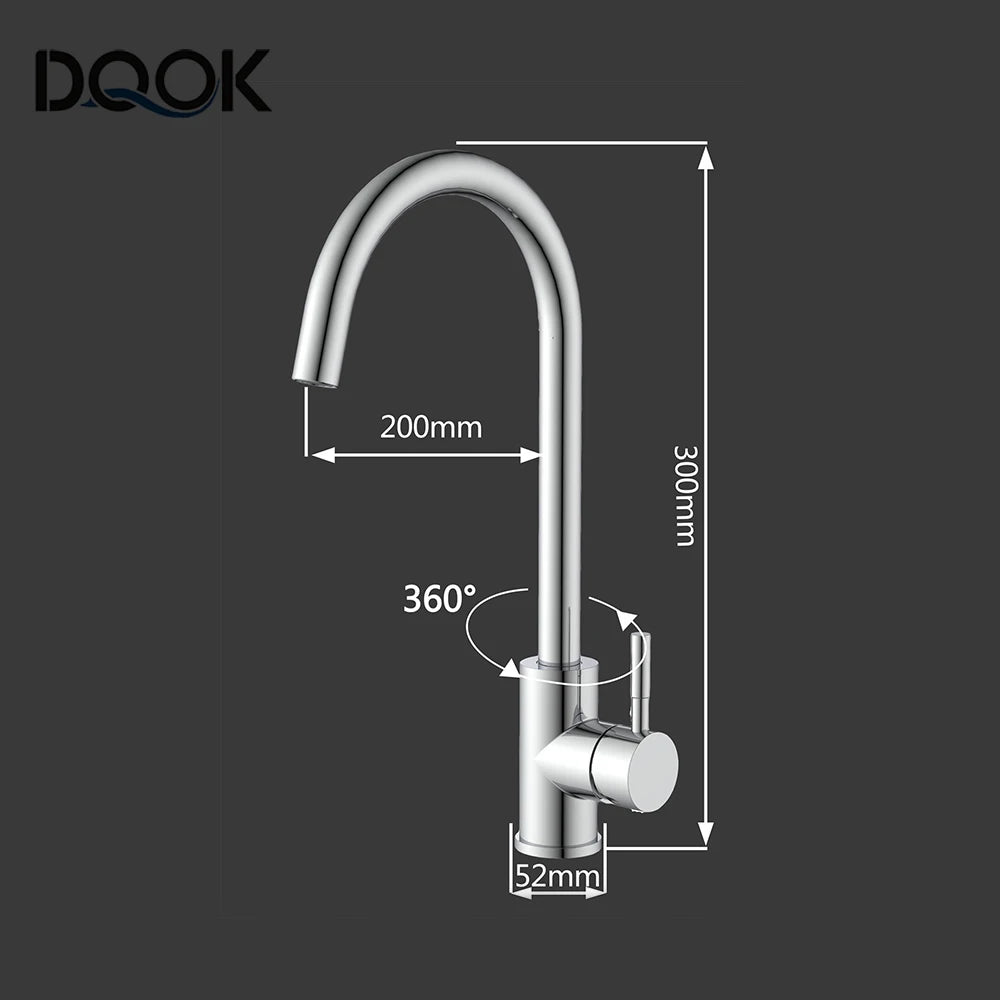 Black Kitchen Faucet Stainless Steel Kitchen Mixer Single Handle Single Hole Kitchen Faucet Brushed Nickle Mixer Sink Tap