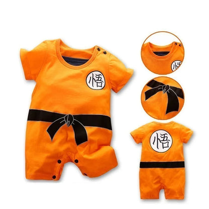 Baby Sommer kurz ärmel ige Baumwolle Anime Overall Jungen Mädchen Rollenspiel Kostüme Baby Kurzarm Body suits Kinder Stram pler