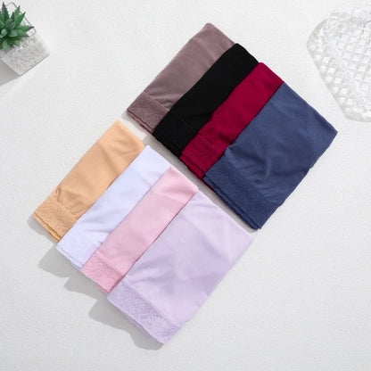 6PCS Women's Plus Size Lace Panties Seamless Solid Color Sport Cozy Physiological Underwear Female Breathable Elastic Lingerie.
