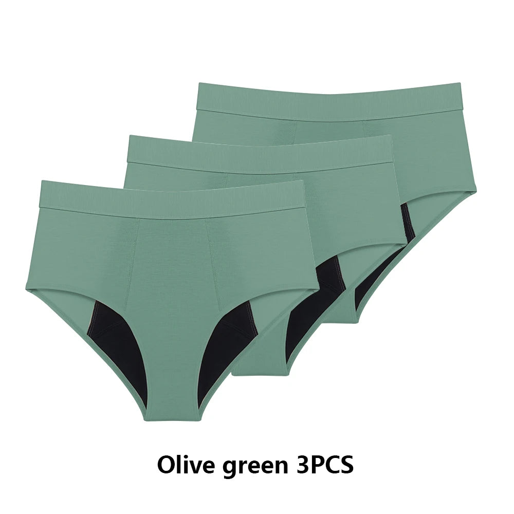 3PCS/Lot Menstrual Panties Woman Very Abundant Flow Menstruation Underwear High Waist Leak Proof Period Panties for Girls Set