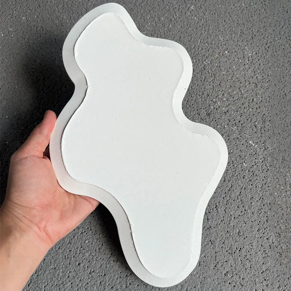 Large Cloud Tray Cement Mold Resin Butterfly Moon Pea Shaped Jewelry Display Tray Gypsum Concrete Mold for Terrazzo Creation.