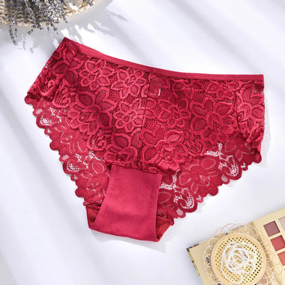 1XL-4XL Plus Size Women Briefs Panties High Waist Sexy Lingerie Hollow Out Underpanties Comfortable Underwear 80-140kg.