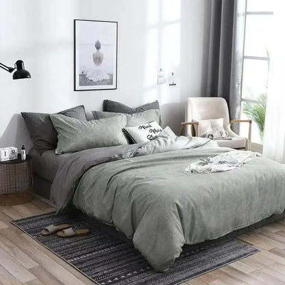 3pcs Couple Duvet Cover with Pillow Case Nordic Comforter Bedding Set Quilt Cover Queen/King Double or Single Bed.