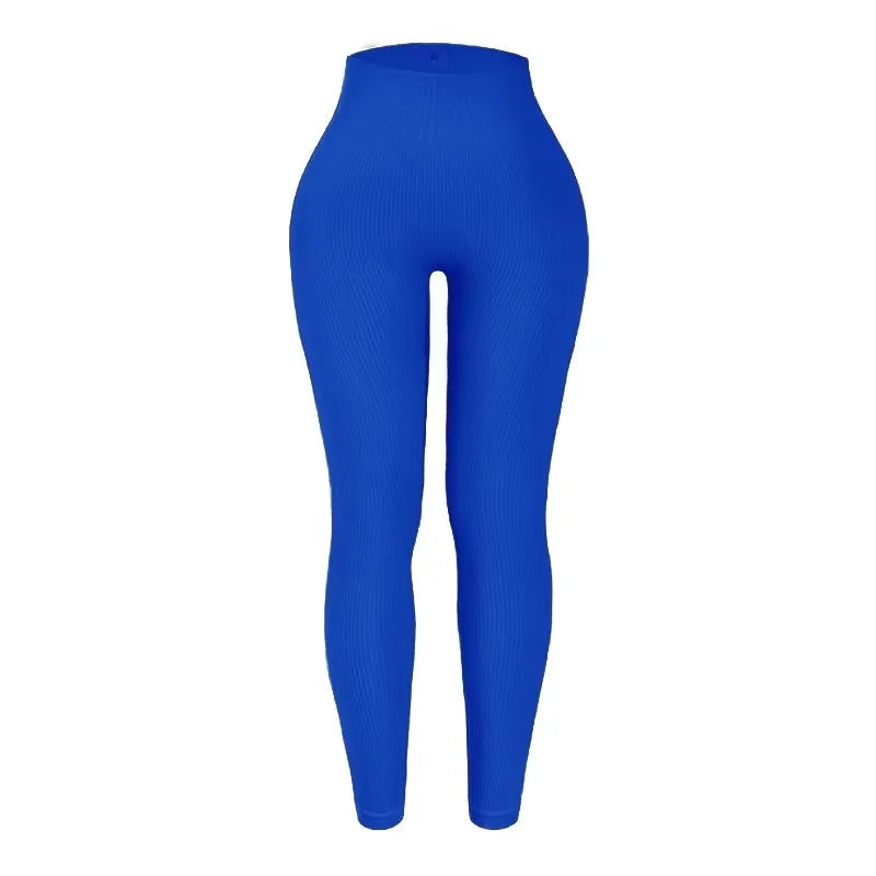 Women's seamless knitted thread yoga pants high waisted sports leggings hip lifting running training slimming and fashionable.