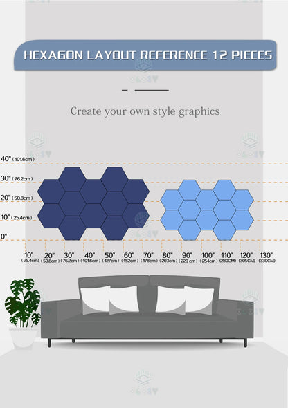 Hexagon 12 Pcs Sound Absorbing Panels Acoustic Wall Absorcion For Home Recording Studio Acoustic Insulator Door Sealing Strip