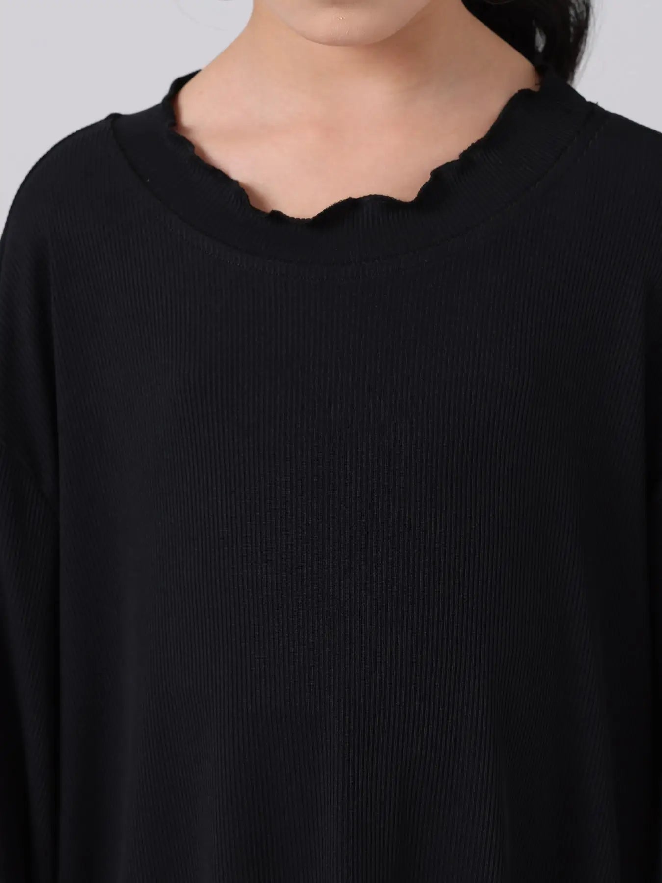 Middle Eastern Muslim Girls Princess Knitted Dress Wavy Edge Solid Color Robe.