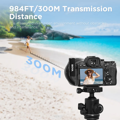 BOYA BOYALINK 2 Wireless Lavalier Microphone for iPhone Android DSLR Cameras Smartphone Gaming Youtube Video Recording Streaming.